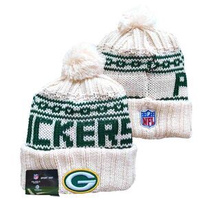 NWT Green Bay Packers Oatmeal Cable Knit Fair Isle Fleece Lining Beanie Unisex